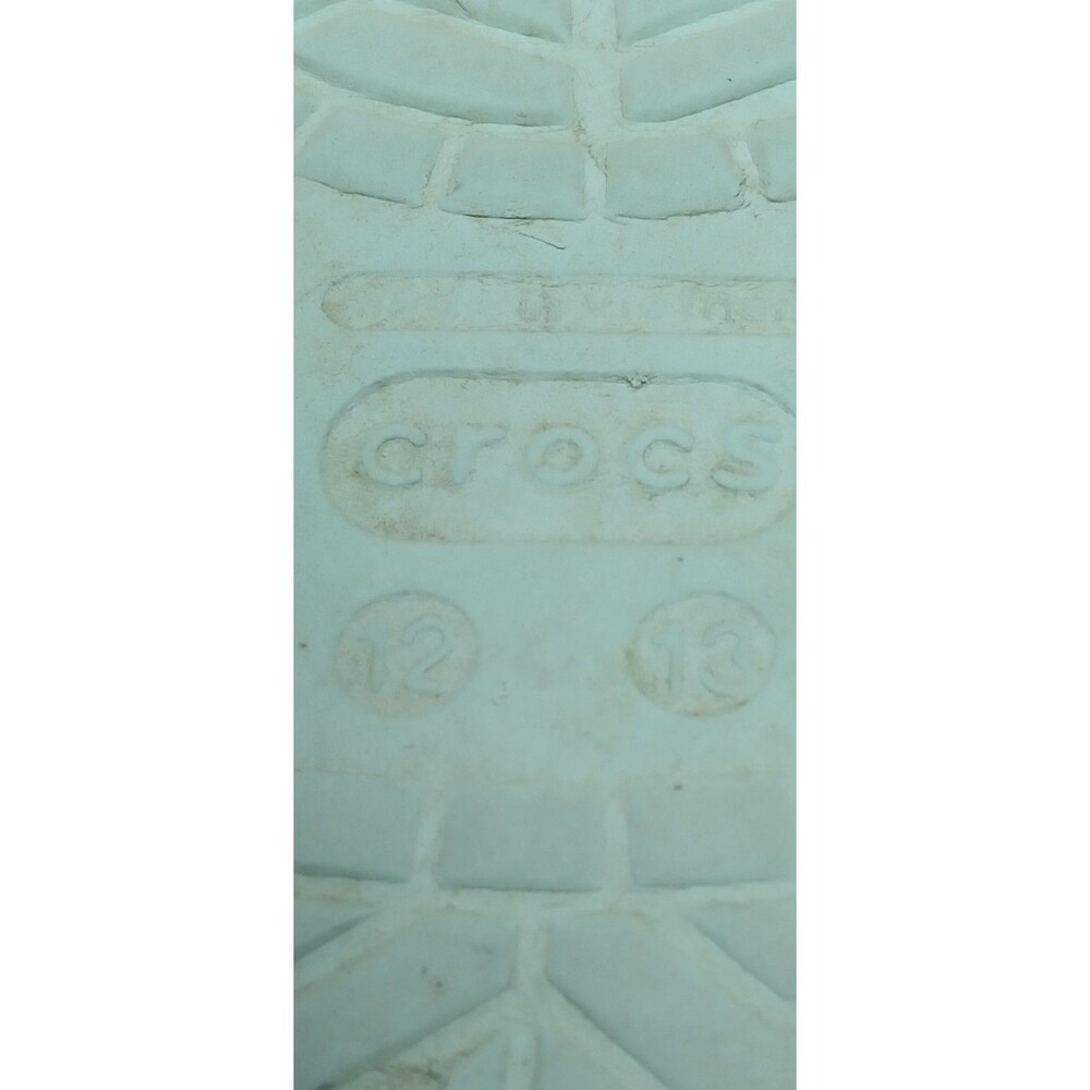 Crocs Kids Girls Sz C 12/13 Aqua Blue /Pink White w Charms Flowers Butterflies - Picture 15 of 16